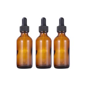 60 ml 2oz amber glas etherische olie parfumflessen vloeibare reagens pipet oog druppelaar fles met streep plastic cap matte zwarte rubberen top