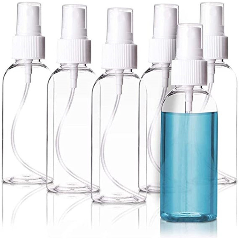 60 ml 2oz ekstra ince sis mini sprey şişeleri atomizer ile uçucu yağlar için pompalar Seyahat parfüm taşınabilir makyaj pp / pet plastik şişe