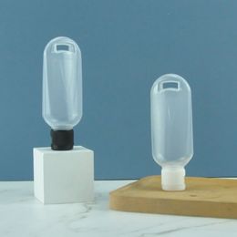 60 ml wissen flip top cap hervulbare fles transparante kleine eenvoudige lege container make-up vloeibare cosmetische flessen