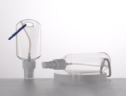 60 ml Bouteille de désinfectant en plastique en plastique avec clés à clés Hook Clear transparent alcool rechargeable Bouteille pour le bureau de l'école K4016709