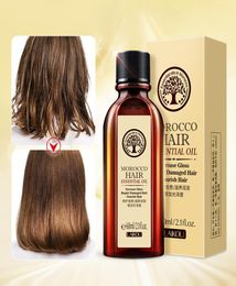 60ml Moroccan Pure Argan Hair Oil esencial para cabello seco Tipos de cuidado de mujeres multifuncionales 7364258