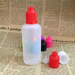 60 ml de bouteille vide de PE E Liquid Plastic Bottle avec chroucher à casquette à casquette pour le capuchon pour l'huile essentielle eliquide 60 ml XMPCQ