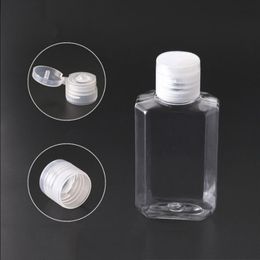 Bouteille rechargeable d'alcool vide en plastique de 60 ml, facile à transporter, bouteilles de désinfectant pour les mains en plastique transparent PET pour les voyages liquides Wbbtk