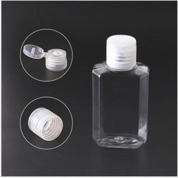 Bouteille rechargeable d'alcool vide en plastique de 60 ml, facile à transporter, bouteilles de désinfectant pour les mains en plastique PET transparent pour liquide de voyage Mvhmm