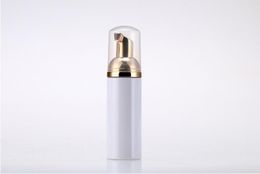 50 ml plastic foamer fles pomp witte vloeibare zeep dispenser beste goedkoopste schuim fles met gouden schuimer SN907