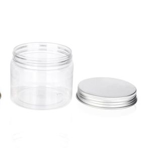 60 ml plastic potten transparante huisdier plastic opslag blikjes bakken ronde fles met aluminium deksels lege cosmetische pot container GGA3644-1