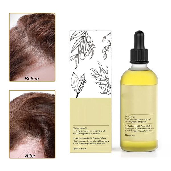 Huile essentielle de romarin pour cheveux denses, lavande végétalienne, répare les dommages capillaires, prévient la perte de cheveux, nourrit les cheveux lisses, huile de soin, 60ml
