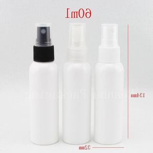 Bouteille en plastique de pulvérisation blanche vide de 60 ml X 50, flacon de médicament liquide 60cc, récipient à pompe de 2 oz PET, bouteilles de parfum de pulvérisateur de brouillard Txotg