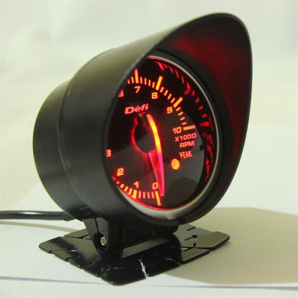 60 mm 2 5 pulgadas DEFI BF Style Racing Gauge Car RPM Gauge con sensor de tacómetro de luz roja y blanca 313E