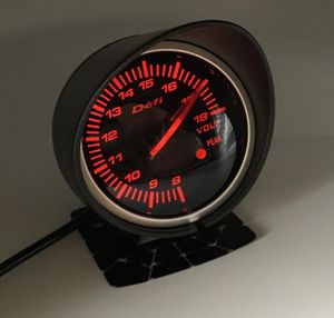 Medidor de voltios para coche estilo DEFI BF de 60mm y 25 pulgadas con luz roja y blanca Sensor de calibre de voltaje 1794868
