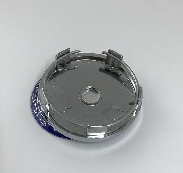 60mm 5pin chrome base bleu roue Center hub Cap autocollant voiture jantes emblème UN02 pour benz pour jante universelle