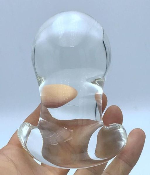 60 mm de cristal grande juguete anal bolas anales dilatador butt plug consolador de vidrio vagina plug ano expansor vidrio juguetes sexuales para parejas Y25723196