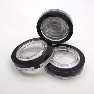 60 mm plastic lege poederdoos doos gezichtspoeder make-up blusher cosmetische container met AL-pan