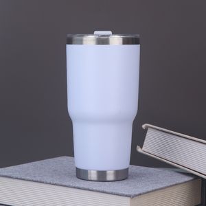 Tasse de voiture de glace en acier inoxydable de 60 oz en paquet individuel avec des pailles à 100 pc