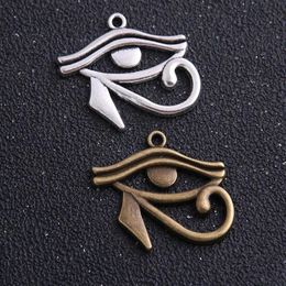 60 Stück 26 32 mm zweifarbiges Rah Ägypten Auge des Horus Ägyptische Charms Anhänger für Halskette Armband Schmuckherstellung275t