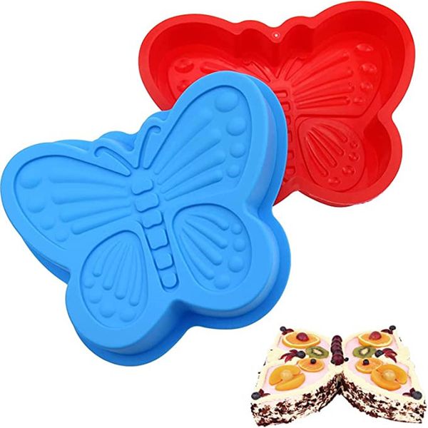 60pcs 3D papillon en forme de moule en silicone fait à la main monotrou antiadhésif bricolage fondant gâteau moule à tarte fête d'anniversaire fournitures de cuisson