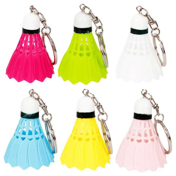 60pcs Badminton Keychain Sports Pendant Sac Pendant Game Souvenir Souveniture Keyring 240320