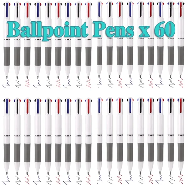 60pcs Ballpoint Pen 3 Couleurs Ink Black Blue Red Ball stylos pour écrire pour enfants Stupley Gift Stationery