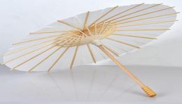 60pcs Bridal Wedding Parasols White White Paper Umbrellas Chinois Mini Craft Umbrella Diamètre 20304060CM4375504