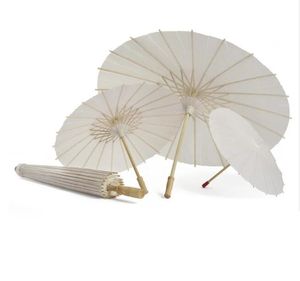 60 uds sombrillas de boda nupcial sombrillas de papel blanco Mini paraguas artesanal chino diámetro 20,30,40,60cm
