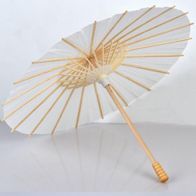 60 pcs De Mariée De Mariage Parasols blanc papier parapluies Chinois Mini Artisanat parapluie Diamètre 20,30, 40,60 cm