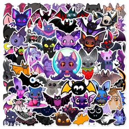 Autocollants de chauve-souris de dessin animé, étiquette Graffiti d'animal mignon pour bricolage, bagages, ordinateur portable, Skateboard, moto, vélo, 60 pièces