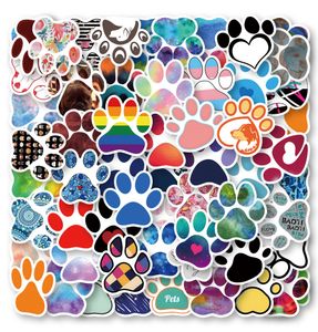 Lot de 60 autocollants de patte de chat en vinyle imperméable pour ordinateur portable, skateboard, bagages, coque de téléphone, bouteille d'eau, guitare, casque, voiture, cadeaux pour enfants.