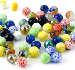 60 pièces billes de verre colorées 16MM en vrac pour enfants jeux de marbre jouets bricolage et décoration de la maison 240123