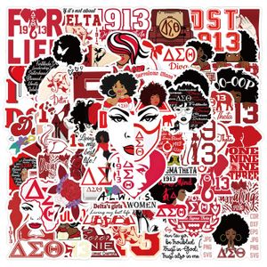 60pcs Delta Sigma Theta Sorority autocollants 1913 DST Graffiti autocollant pour ordinateur portable moto bagages décalcomanie guitare autocollants grossistes