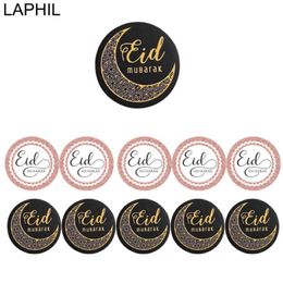 60 pcs Eid Mubarak Decoratie papieren sticker cadeau lable zegel islamitische moslim Ramadan gunsten feestbenodigdheden sashes 2820