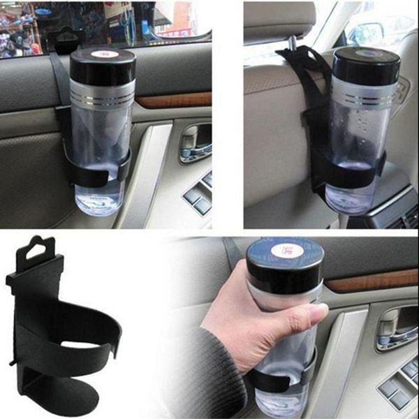 Soporte para bebidas de coche, soporte Universal para puerta negra, copa trasera para vehículos, puertas de camiones, soporte para botellas de bebidas, portavasos, herramientas de soporte