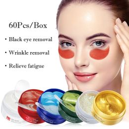 60pcs Gold Collagène Masque Masque hydratant anti-rides Dark Cercles Retrait les yeux Masques Gel Masques Beau