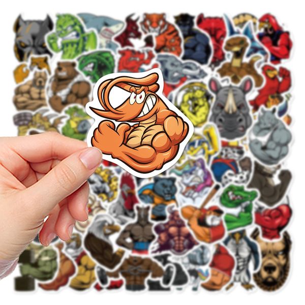 60 UNIDS Graffiti Animales de Dibujos Animados Pegatinas Para Coche Laptop Ipad Bicicleta Motocicleta Casco PS4 Teléfono Niños Juguetes DIY Calcomanías Pvc Botella de Agua Maleta Decoración