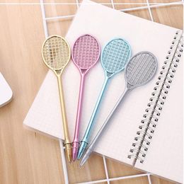 60 Stuks Koreaanse Briefpapier Socket Pen Handtekening Kantoorbenodigdheden Groothandel Creatieve Badminton Racket Neutraal