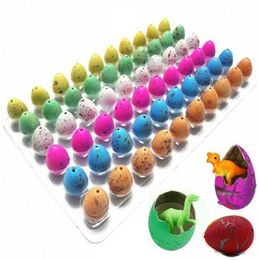 60pcs Lot Novela Juguetes Gag Toys Toys Lindo Magia Magia Growinanimal Dinosaurio Huevos para niños Juguetes educativos Regalos Gyh A-6603246