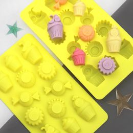 60 pcs/lot jaune crème glacée Silicone moule à la main 3D gelée pouding lait bonbons gâteau décoration chocolat bricolage fournitures de cuisson