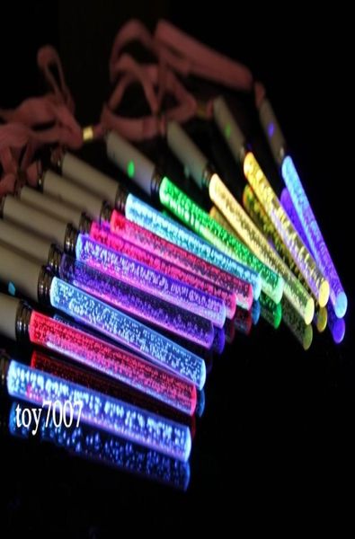 60pcs / lots 18cm Nouveaux jouets de Noël LED Cheer Glow Sticks Acrylique Bulle Flash Baguette Pour Enfants Jouets Concert Bar Party Supplies4925358