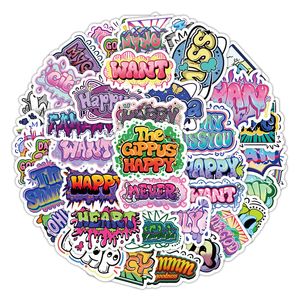 60pcs phrases de motivation autocollants citations de vie inspirantes graffiti enfants jouet planche à roulettes voiture moto vélo autocollant décalcomanies en gros