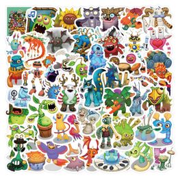 60 pcs mijn zangmonsterstickers cartoonspel Graffiti sticker kinderen sticker speelgoed diy stickers waterdichte stickers voor laptop skateboard telefoon bagage