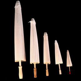 60 piezas Popular Libro Blanco Umbrellas Parasols de boda nupcial Vintage Artículos artificiales Artículos de belleza Diámetro de artesanía chino 60 cm HO03 B4