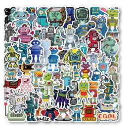 60 stcs Robot Doodle Stickers Niet-duplicate waterdichte vinylsticker voor laptop skateboard bagage Telefoonkoffer Waterfles Gitaarhelm helm CARCALS KINDEREN Geschenken