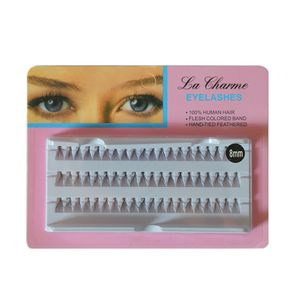 Pestañas 60pcs / Set 8/10/12/14 mm Pestañas individuales Negro Natural Pestañas postizas Extensión de ojos de racimo largo Maquillaje Belleza Salud