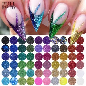 60 piezas Juego de polvo de uñas brillante Pintura brillante decorada con diseño de color arcoíris Esmalte de uñas en polvo cromado CHNJ151 231227