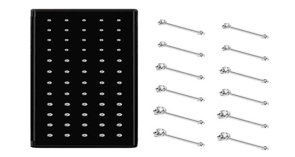 60pcs Anillos de nariz de acero inoxidable anillos Piercing Pon Joyería para el cuerpo 15 mm 25 mm7706783