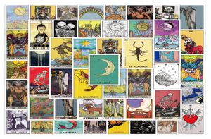 60 STKS Tarot Kaart Laptop Stickers Pack Voor Notebook Telefoon Gitaar Case Motorfiets Bagage DIY Waterdichte Sticker Decals Whole5273669