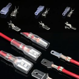 60pcs Terminal Connecteur mâle femelle 2.8 / 4.8 / 6,3 mm Terminaux d'épissage des boutons pour fil 12 / 18AWG Câble de sertissage Accessoires de voiture Eletrico