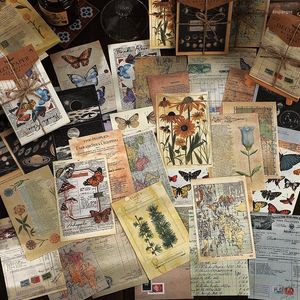 60 pcs vintage retro nostalgisch materiaalpakket Stationery -achtergrond Koreaans systeem bodemcollage plakboekplanner Journal