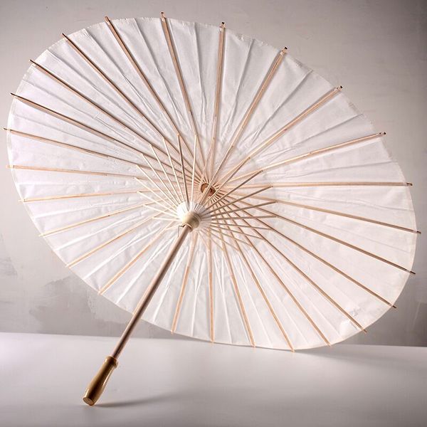 60pcs Papier blanc parasols Parasols Craft Parapluie extérieur Soleil Parasol La tendance des parasols populaires Articles de beauté Diamètre 20cm 30cm 40cm 60cm HO03 B4