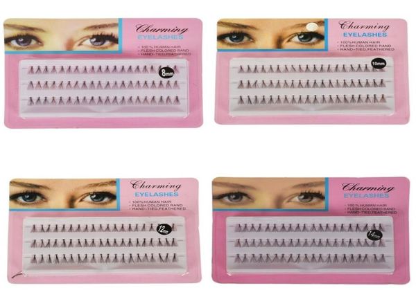 60pcsSet 8101214 mm cils individuels noir 6D naturel faux faux cils longue grappe Extension maquillage Beauty4519638