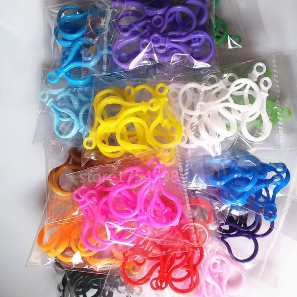 60 pièces/lot en plastique crochet porte-clés 15 couleur porte-clés accessoires bricolage voiture porte-clés porte-clés bijoux en gros livraison directe gratuite